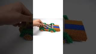 Diy most Creative sports magnetic car with magnet balls #asmr #toy #satisfying #shorts