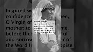 Mother Teresa's Power of Prayer: The Memorare ️ #memorare #motherteresa