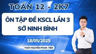 Toán 12 - Ôn Tập Đề Thi THPTQG - Đề KSCL Lần 3 Tỉnh Ninh Bình