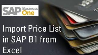 Import Pricelist in SAP Business One (SAP B1) From Excel