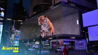 Samsung Tiger in the City - campanha out of home com outdoor 3D