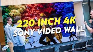 SONY 220 Inch 4K Video Wall and 100 Inch Bravia TV Walkthrough!