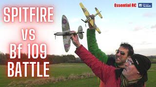 MINI SPITFIRE vs MESSERSCHMITT Bf 109 BATTLE | Eachine RC Warbirds