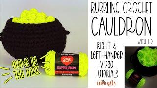 How to Crochet: Bubbling Crochet Cauldron with Lid (Right Handed)