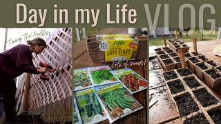 VLOG: Prepping my kitchen garden for spring! + new seeds + repairs + small space garden tour/plan