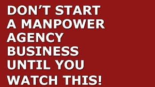 How to Start a Manpower Agency Business | Free Manpower Agency Business Plan Template Included