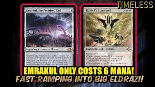 Fast Ramping To Big Emrakul! Kozilek's Command Is The Nuts! | Timeless BO3 Ranked | MTG Arena