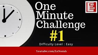 One Minute Challenge # 1 | Who is behind it ? |Difficulty level - Easy | LeNorah