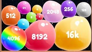 Jelly 2048 Merge Balls 3D - ASMR Gameplay (Cubes Math, Level Up Numberball Jelly Balls)