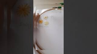 Simple Daisy Flowers  Embroidery #handembroidery #embroiderypatterns #shorts #embroiderytutorial