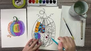 Watercolor Doodle Pumpkin Art Tutorial