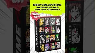 ANIME BUNDLE | 50 INSPIRED ANIME DESIGN FILES PNG | EPS | AI #shorts #anime