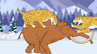 Mammoth vs Sabertooth Tiger - DC2 Animation