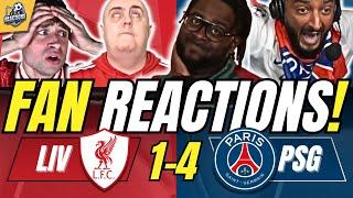 LIVERPOOL FANS DISHEARTENEDREACTION TO LIVERPOOL 1-4 PSG | UEFA CHAMPIONS LEAGUE FAN REACTIONS