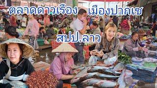 #ตลาดนัด ยามเย็น ที่ใหญ่ที่สุดในปากเซ ตลาดดาวเรือง #สาวลาว #ลาวใต้ #เที่ยวลาว #เที่ยวลาวใต้