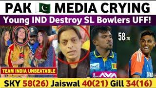 Shoaib Akhtar Shocked On Young Team India Beat Sri Lanka in 1st T20i Match 2024 | Pak Media React