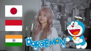 Doraemon Theme Song ( JAP, INDO, HINDI ) | Shania Yan Cover