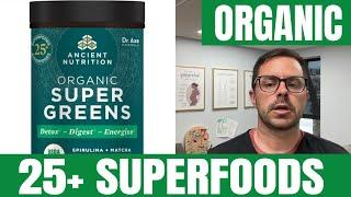  Ancient Nutrition Organic Super Greens Powder - 25+ Organic Superfoods - Best Green Powder