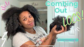 Combing Out Locs After 1 Year - How to Retain Length (NO CUTTING / Minimal Shedding) #locjourney