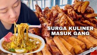 SURGA KULINER TERSEMBUNYI , MASUK GANG GORENGAN METAL  + ES KOTENG + MIE REBUS #jejezhuang