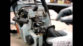 БЕНЗОПИЛА STIHL MS 180 плохо заводится,- ремонт карбюратора/ repair and carb tuning