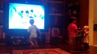 G3-Gavin, Graham and Grace do hot dog dance.