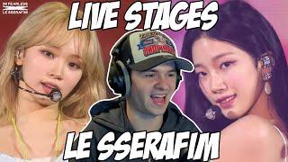 LE SSERAFIM (르세라핌) 'EASY', 'Swan Song' & 'Smart' Live Stages | REACTION