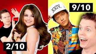 Rating Singers Without Autotune From 1 to 10 (Bruno Mars, Selena Gomez & MORE)