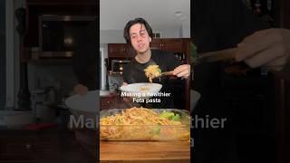 Making healthier feta pasta