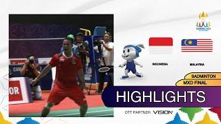 HIGHLIGHTS FINAL MIXED DOUBLE INDONESIA VS MALAYSIA | BADMINTON SEA GAMES 2023