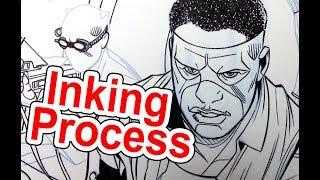 How to ART How to Draw and Ink Line Weights, Holding, hatch and Tapered lines Black Panther