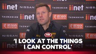 'The umps got a tough job!': Sam Mitchell chats final moments | Hawks Press Conference | Fox Footy