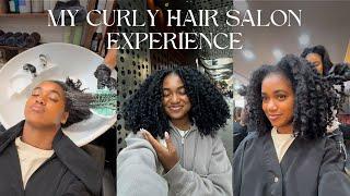 Hair vlog | My Curly Hair Salon Experience! GRWM, Full Washing, Conditioning, and Styling Process