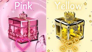 Choose your gift || 2 gift box challenge || pink vs yellow Edition #chooseyourgift