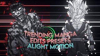 Trending Manga Edits Presets | Alight Motion