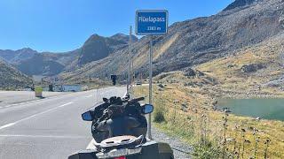 BMW R 1250 RT - Auffahrt Flüelapass von Davos aus.