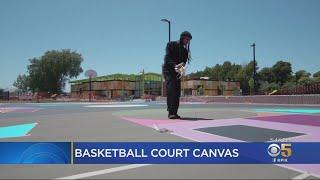 Non-Profit Transforms Crumbling Oakland Basketball Court Into Art