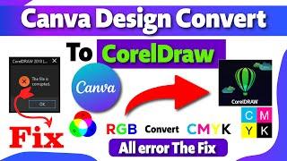 Canva To Coreldraw | How To Convert Canva To Coreldraw  | Canva To CDR File Convert #shanitechguide