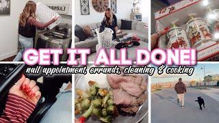 GET IT ALL DONE VLOG! // nail appointment, errands, cleaning & cooking!