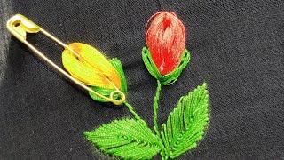 simple hand embroidery using with safety pins//shivakasi corner