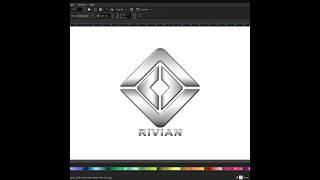 How To Draw Rivian's Logo Car logo #shorts #drawing