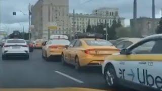 Russian taxi app hacked with hundreds of drivers ordered to same location in Moscow