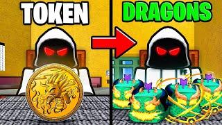 Trading DRAGON TOKENS For NEW DRAGON FRUIT.. (Blox Fruits)