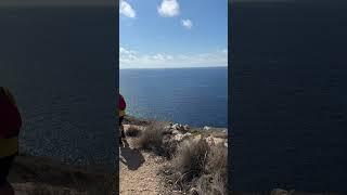 Hiking near Dingli Cliffs in Malta! #travelshorts #maltatravelguide #hiddengems #travelblogger