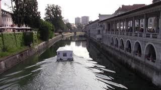 Boat on the river Ljubljanica