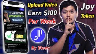 Earn $100/Week Gleev.xyz - Earn Joystream Token By Uploading Video | Earn  Crypto With Proof 2024 