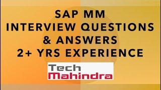 sap mm interview questions and answers for 2 years experience | sap mm interview question & answers