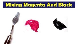 Mixing Magenta And Black - What Color Make Magenta And Black - Mix Acrylic Colors