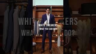 Wear your white sneakers with your suits now!