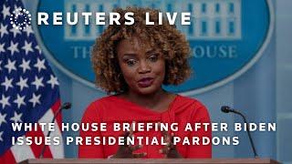 LIVE: White House briefing following Biden's presidential pardons